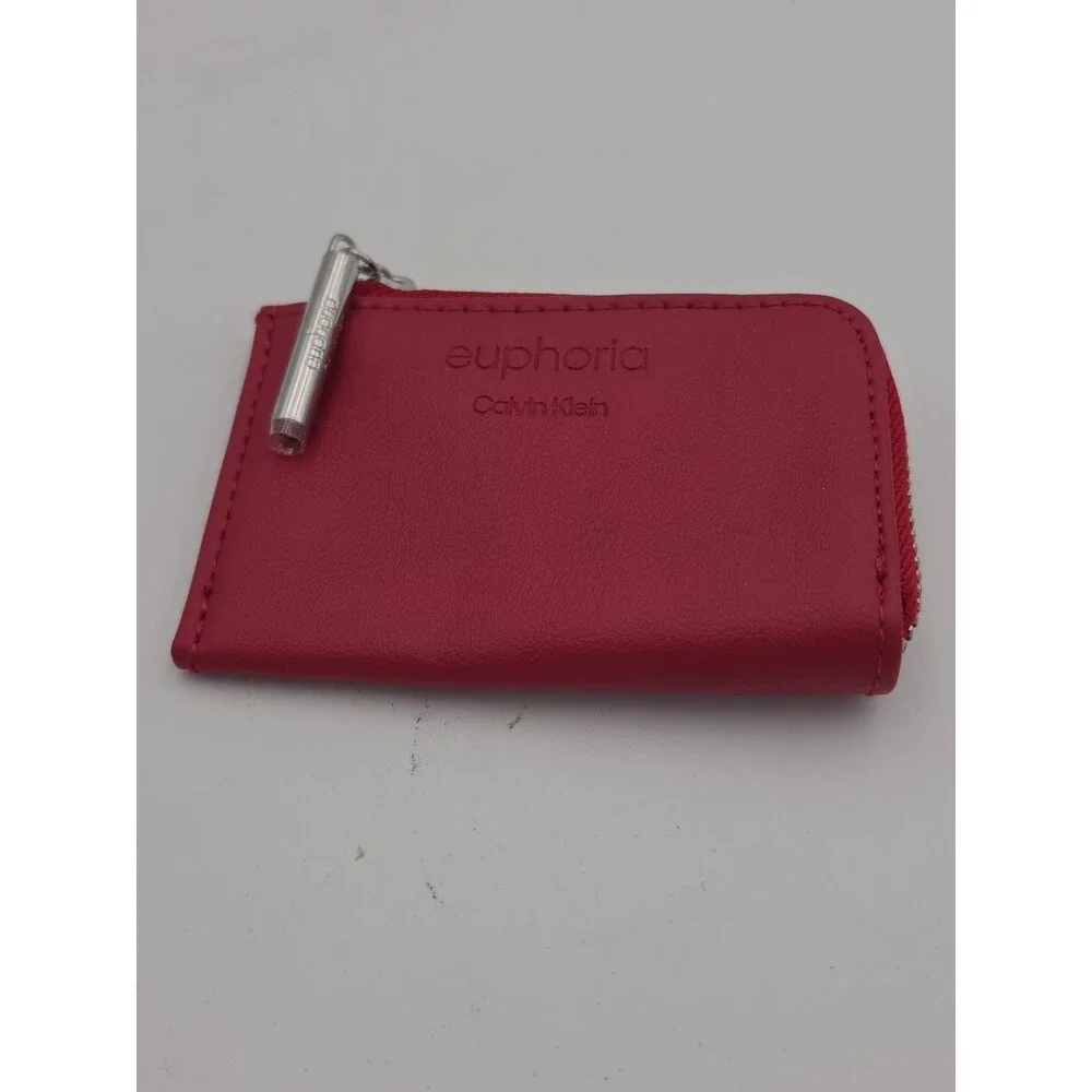 Calvin Klein Euphoria Red Zip Coin Purse Cosmetic Pouch